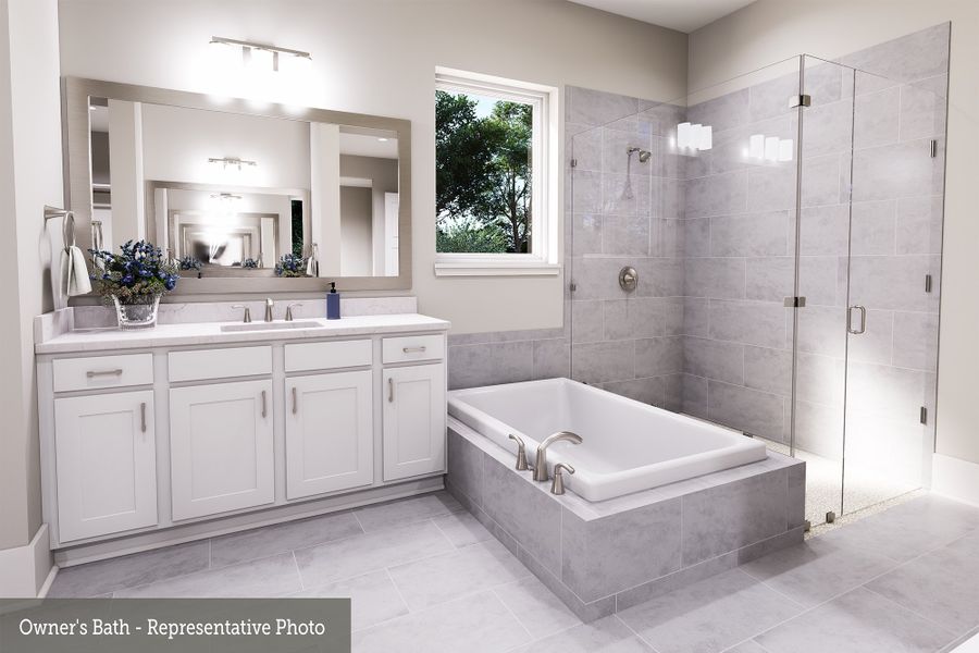 Representative furnished interior of a home built from the The Marvin by David Weekley Homes in The Woodlands Hills 70’, Willis (Image 3).