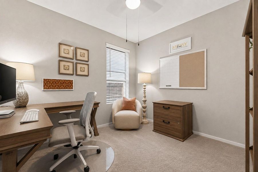 Versatile bedroom currently arranged as a home office and sitting area. Versatile bedroom currently arranged as a home office and sitting area.