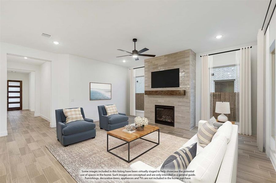 Furnished interior view inside a new home in The Oaks, Red Oak (Image 11).