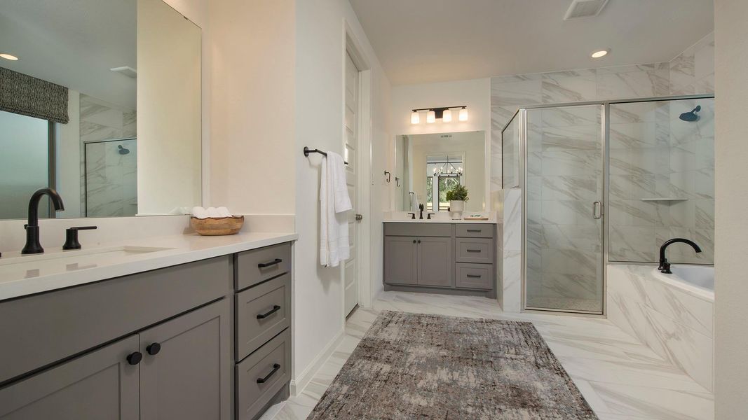 Furnished interior view inside a new home in The Groves 45', Humble (Image 5).