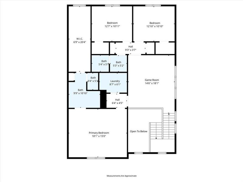 2D floor plan layout of this home in North Square at Uptown, Celina, TX (Image 5).