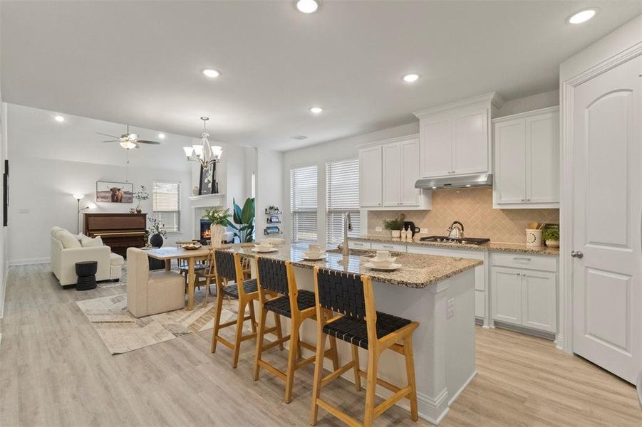 Furnished interior view inside a new home in Mustang Lakes 74', Celina (Image 27).