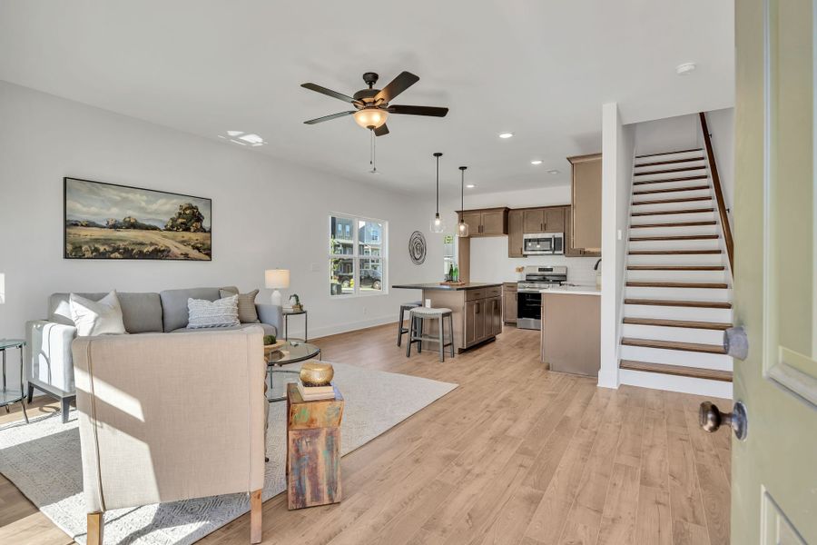 Representative furnished interior of a home built from the Fontaine by Parkside Builders in The Parks of Mill Town, Chattanooga (Image 6).