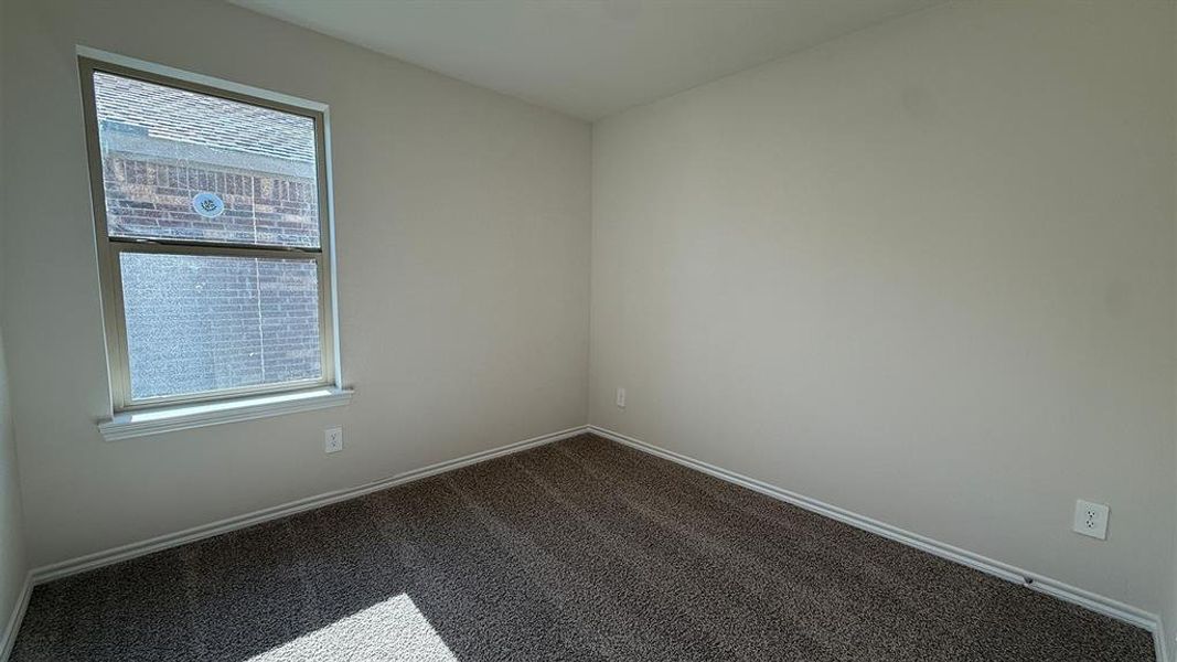Neutral wall finishes and new carpeting