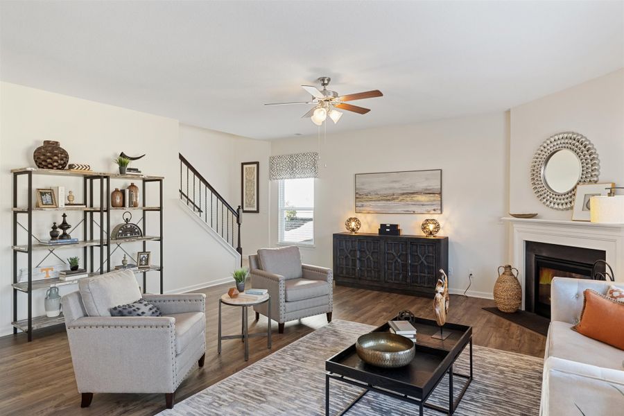 Representative furnished interior of a home built from the Hanover by D.R. Horton in Hillcrest Landing, McDonald (Image 11).