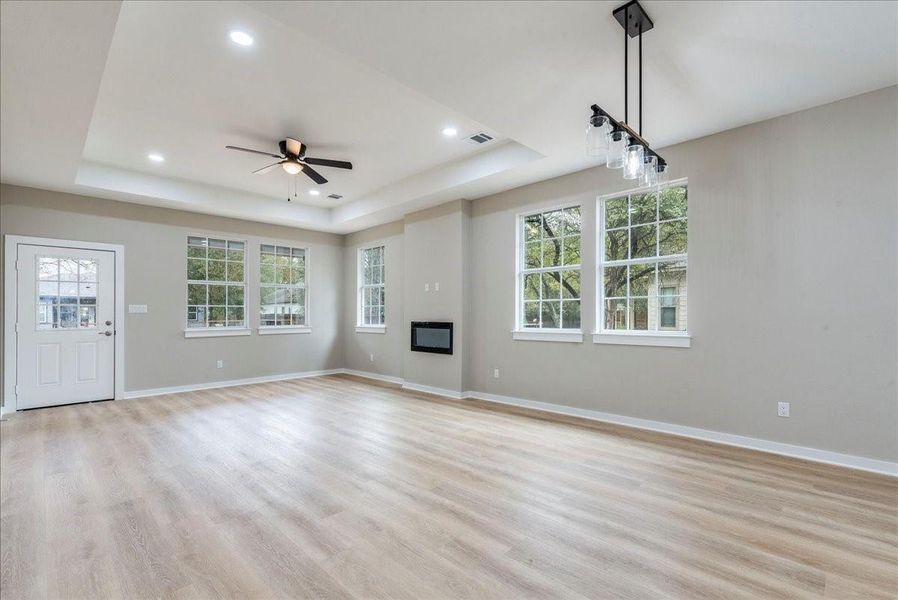 Coffered Ceilings in the living room