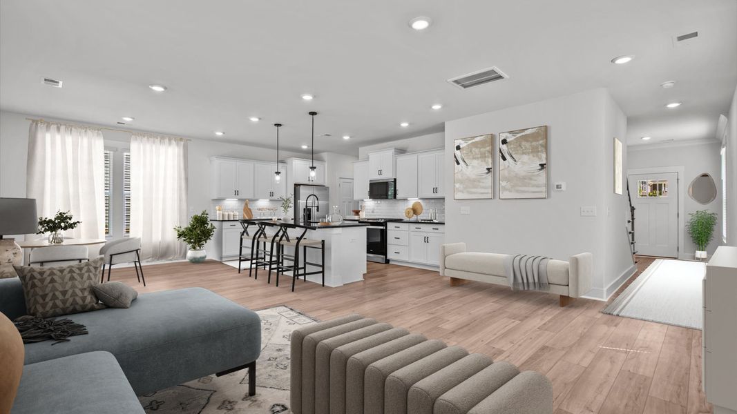 Representative furnished interior of a home built from the Jasmine by DRB Homes in Pleasant Falls, Moore (Image 15).