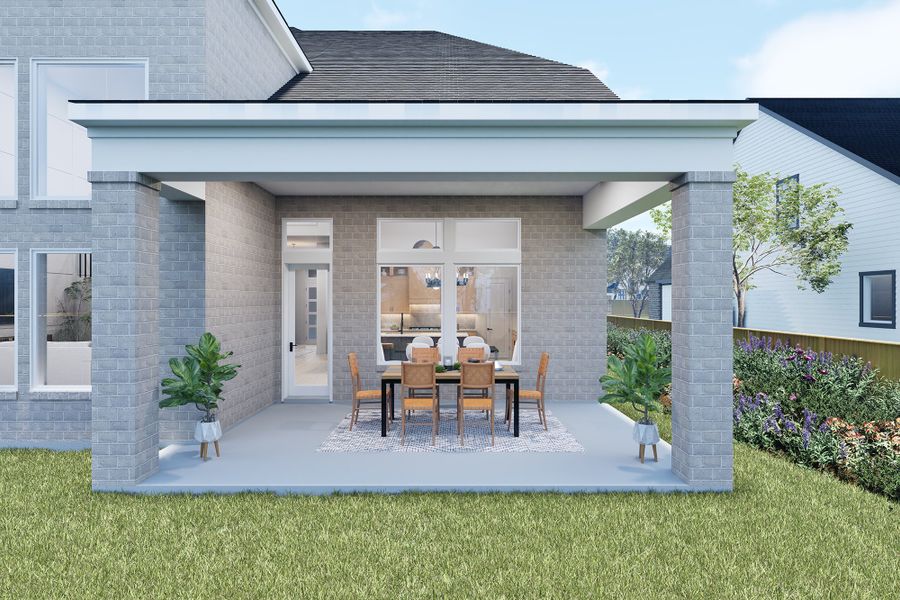 Representative exterior details of a home built from the The Derek by David Weekley Homes in Whyburn Manor Series, Flower Mound (Image 4). Representative exterior details of a home built from the The Derek by David Weekley Homes in Whyburn Manor Series, Flower Mound (Image 4).