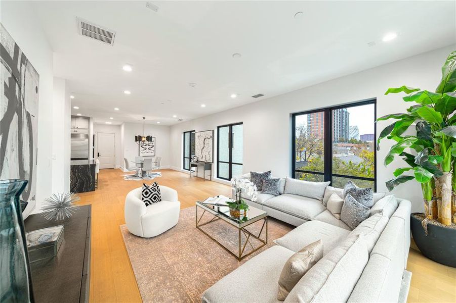 Furnished interior view inside a new home in , Dallas (Image 5).