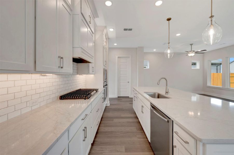 Furnished interior view inside a new home in Elyson 40', Katy (Image 6).