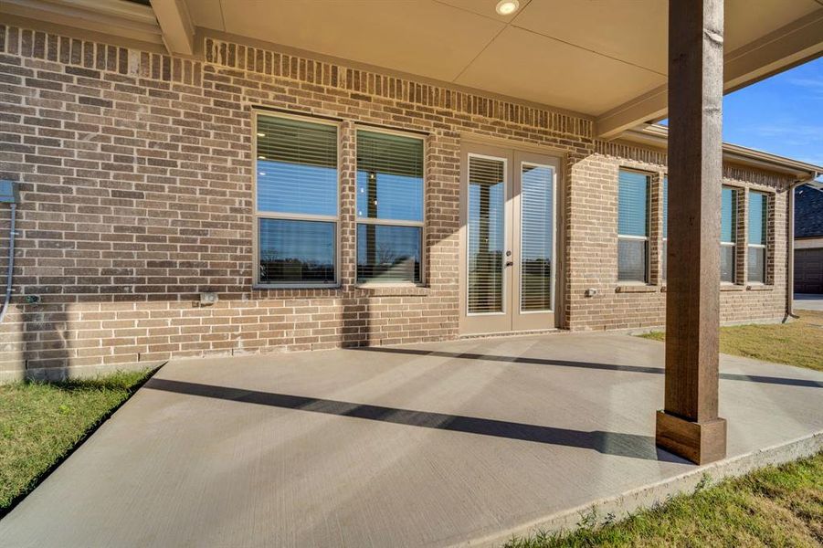 Plenty of space for patio furniture and grilling