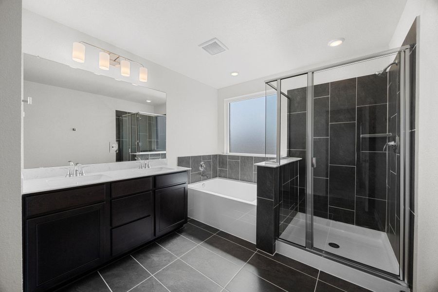 Furnished interior view inside a new home in Salerno - Heritage Collection, Round Rock (Image 12). Furnished interior view inside a new home in Salerno - Heritage Collection, Round Rock (Image 12).