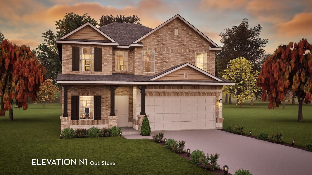 Representative exterior photo of a completed home built from the Trinity by CastleRock Communities in Tabor Ranch, Ponder, TX (Image 23). Representative exterior photo of a completed home built from the Trinity by CastleRock Communities in Tabor Ranch, Ponder, TX (Image 23).