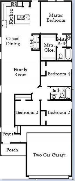 2D floor plan layout of this home in Creekhaven, Rosharon, TX (Image 1). 2D floor plan layout of this home in Creekhaven, Rosharon, TX (Image 1).