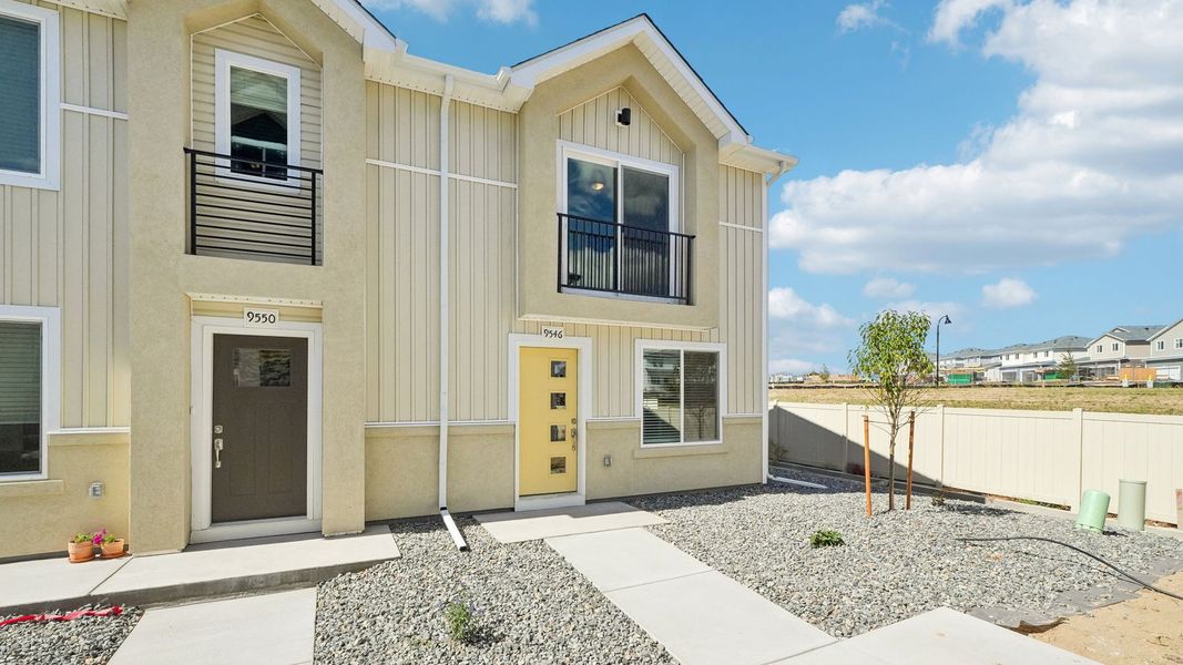 Exterior details and patio area of a home in Banning Lewis Ranch, Colorado Springs (Image 3).