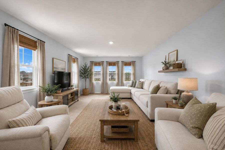 Furnished interior view inside a new home in Sweetgrass at Summers Corner, Summerville (Image 5).