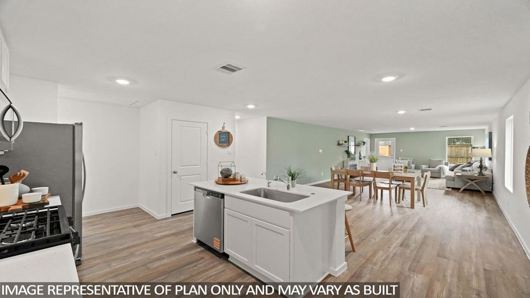 Furnished interior view inside a new home in Lexington Heights, Willis (Image 3).