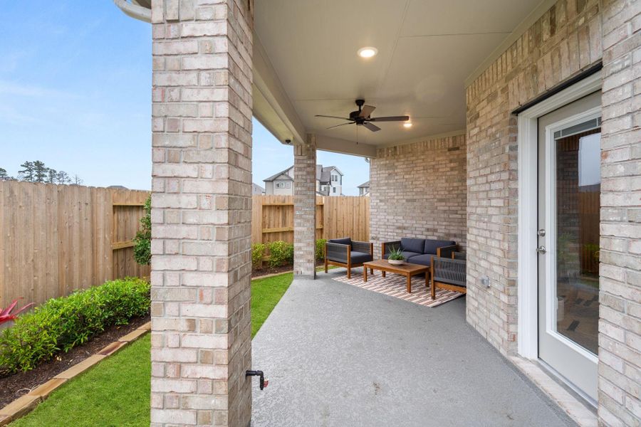 Exterior details and patio area of a home in Balmoral, Atascocita (Image 3).