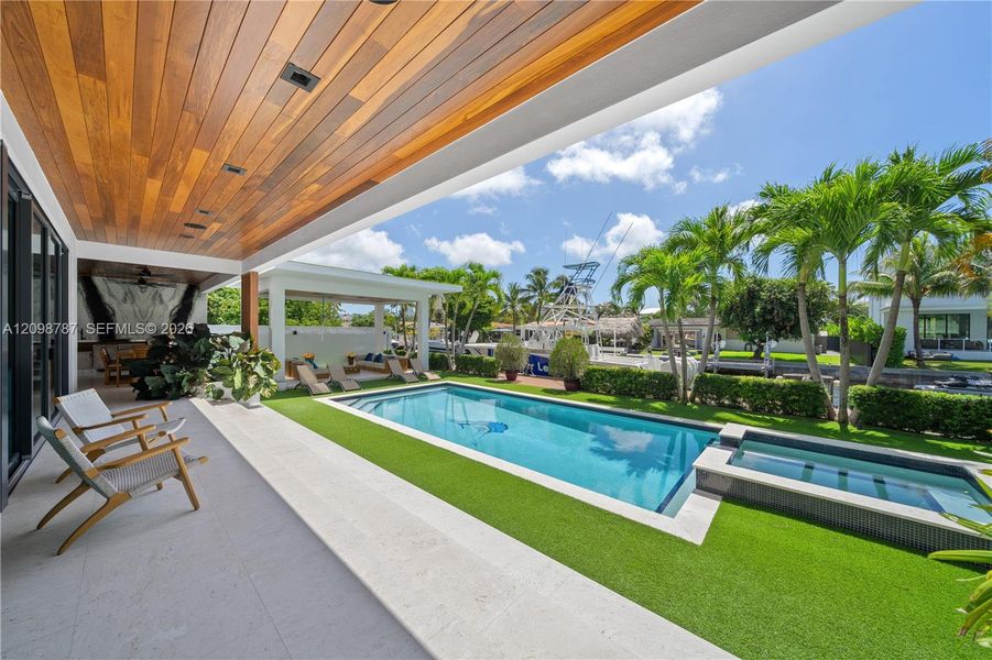 Exterior details and patio area of a home in , North Miami (Image 3).