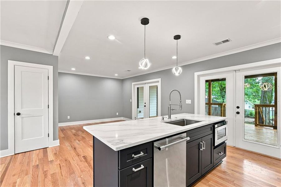Furnished interior view inside a new home in , Atlanta (Image 9). Furnished interior view inside a new home in , Atlanta (Image 9).