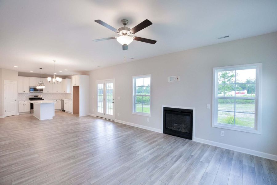 Representative unfurnished interior of a home built from the Drayton by Caviness & Cates Communities in Bartlett Manor, Youngsville (Image 149).