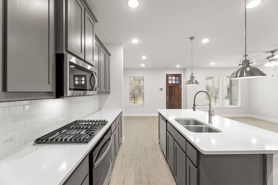 Representative exterior photo of a completed home built from the Buchanan by Impression Homes in Timber Ridge, Corinth, TX (Image 10). Representative exterior photo of a completed home built from the Buchanan by Impression Homes in Timber Ridge, Corinth, TX (Image 10).