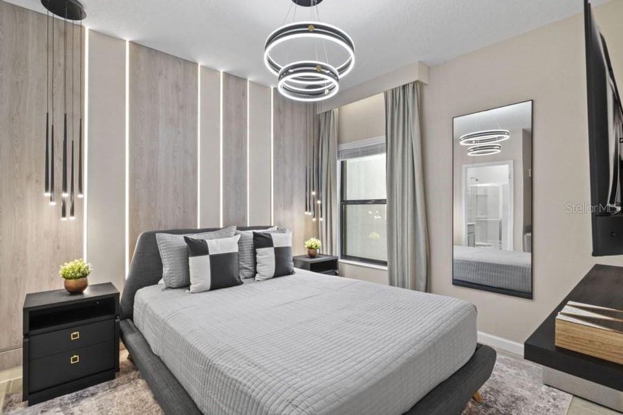 Furnished interior view inside a new home in , Orlando (Image 15). Furnished interior view inside a new home in , Orlando (Image 15).