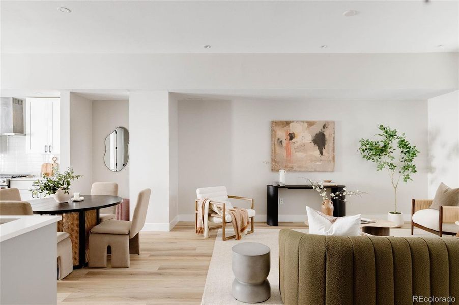 Furnished interior view inside a new home in A Line Townhomes, Denver (Image 14).