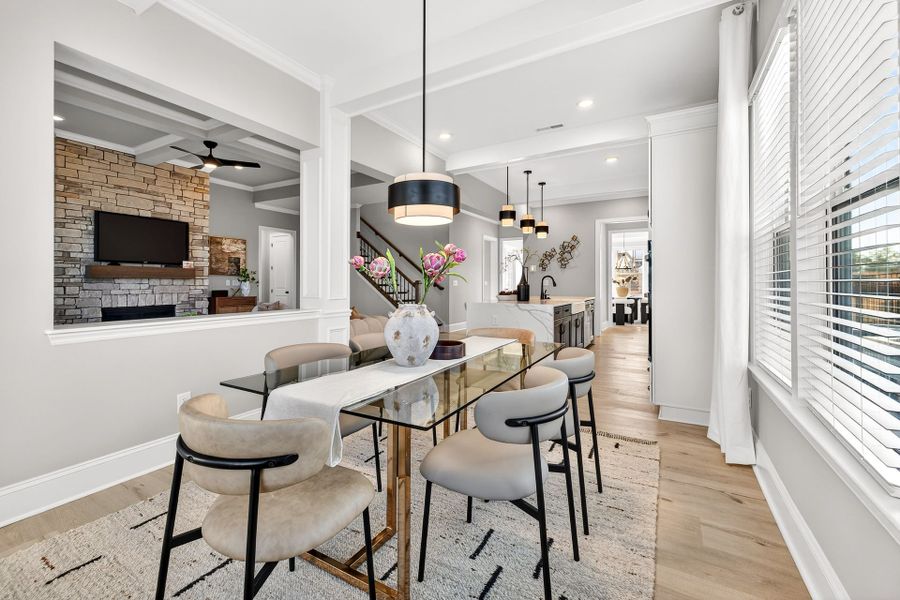 Furnished interior view inside a new home in Edgewater - Harbor Pointe, Lancaster (Image 11). Furnished interior view inside a new home in Edgewater - Harbor Pointe, Lancaster (Image 11).