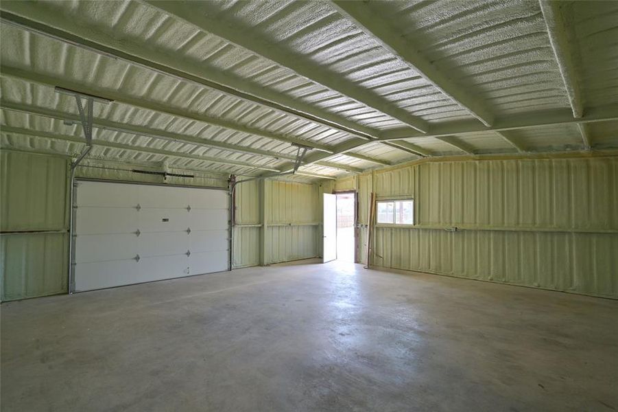 Insulated Work Shop with electric & Garage Door