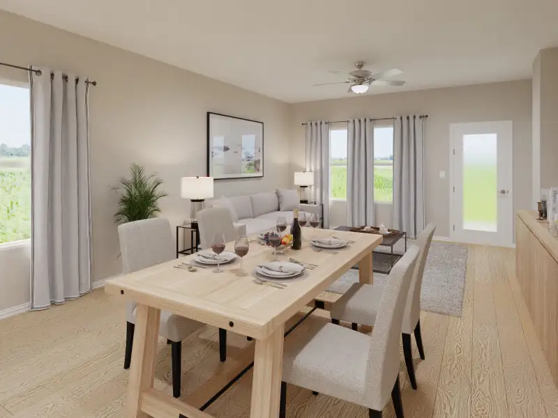 Furnished interior view inside a new home in Lakehaven - Spring Series, Farmersville (Image 3).