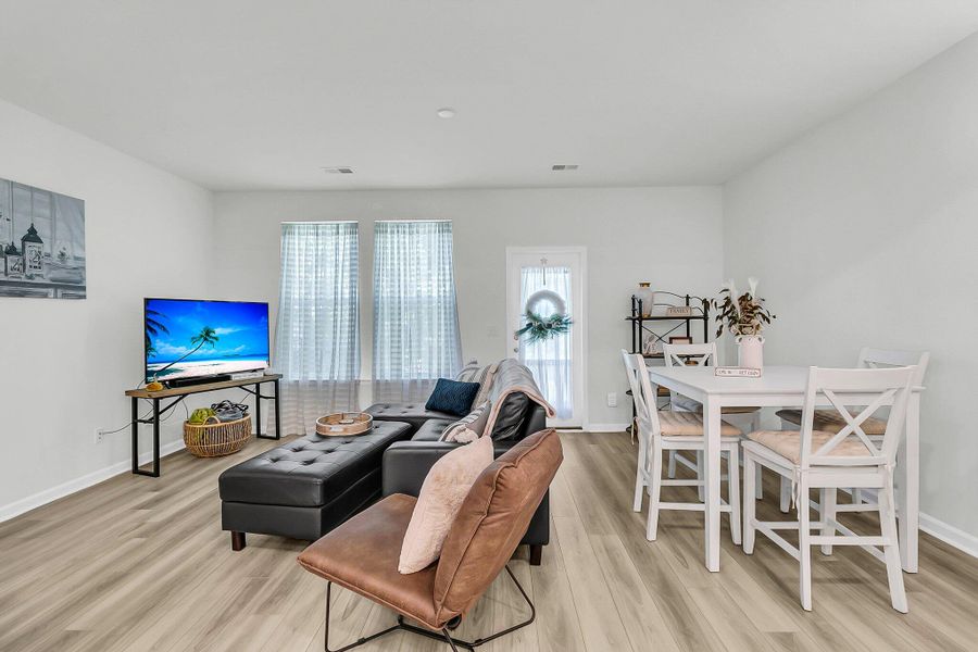 Furnished interior view inside a new home in Boykins Run Townhomes, Moncks Corner (Image 30). Furnished interior view inside a new home in Boykins Run Townhomes, Moncks Corner (Image 30).