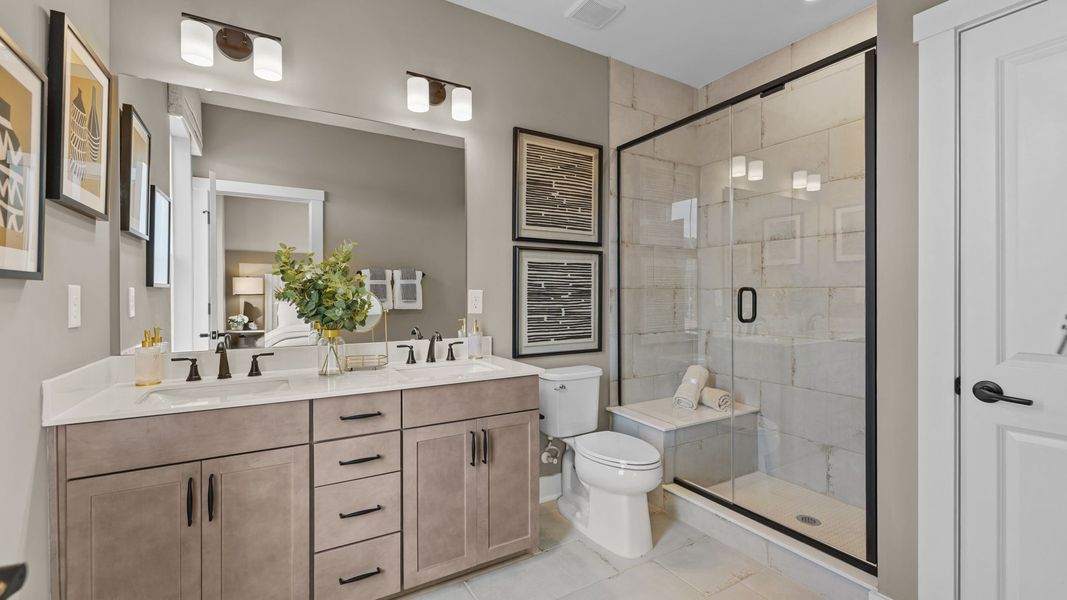 Furnished interior view inside a new home in The River District Townhomes, Charlotte (Image 18).