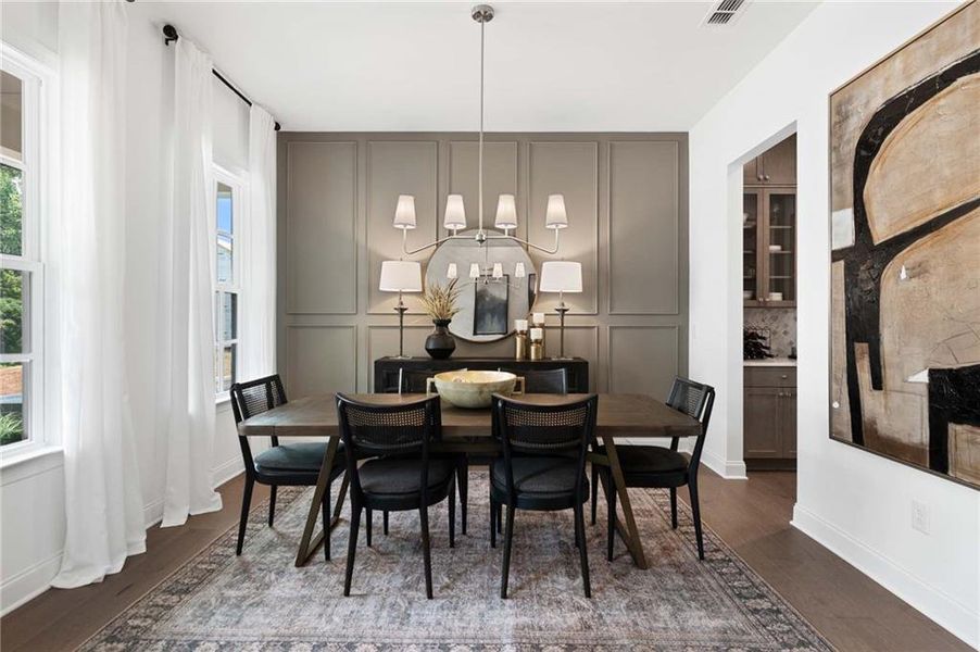 Furnished interior view inside a new home in East Harbor II at Chestatee, Dawsonville (Image 9).