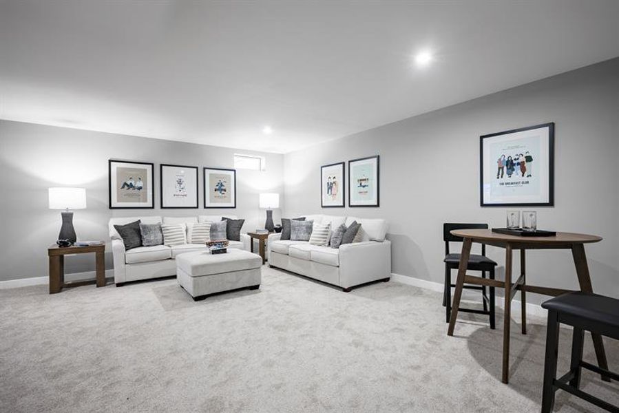 Representative furnished interior of a home built from the Roxbury by Ryan Homes in Windsong Townhomes, Gallatin (Image 28).