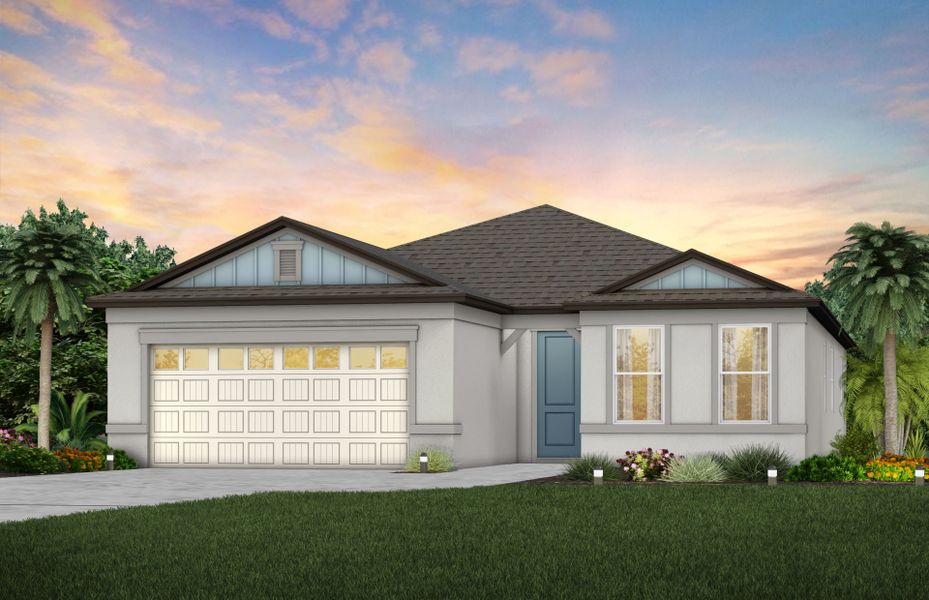 Representative exterior photo of a completed home built from the Mystique by Pulte Homes in Seaire, Parrish, FL (Image 21). Representative exterior photo of a completed home built from the Mystique by Pulte Homes in Seaire, Parrish, FL (Image 21).