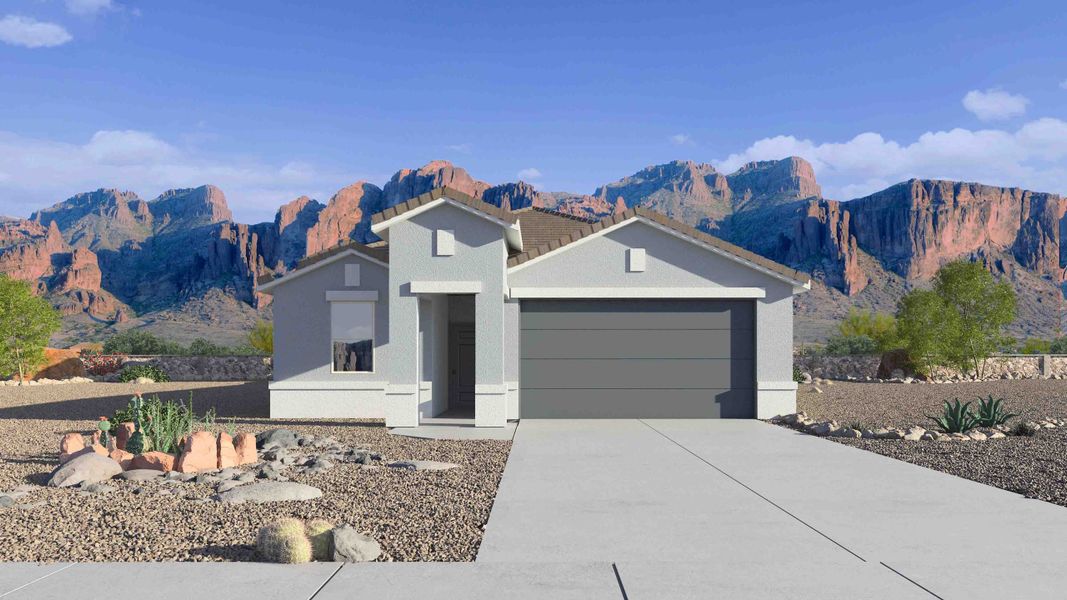 Representative exterior photo of a completed home built from the Hayden by D.R. Horton in Upper Canyon, Phoenix, AZ (Image 1). Representative exterior photo of a completed home built from the Hayden by D.R. Horton in Upper Canyon, Phoenix, AZ (Image 1).
