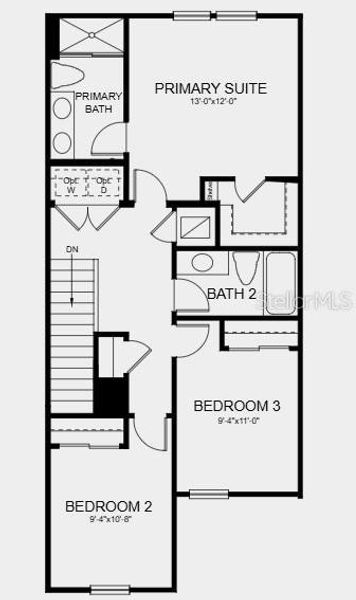2D floor plan layout of this home in The Townhomes at Azario Lakewood Ranch, Bradenton, FL (Image 3). 2D floor plan layout of this home in The Townhomes at Azario Lakewood Ranch, Bradenton, FL (Image 3).