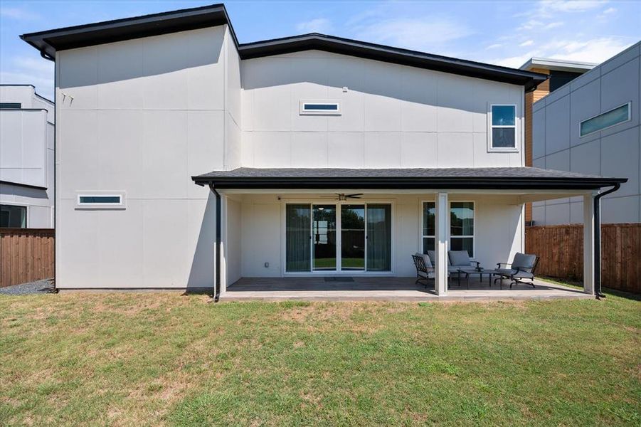 Exterior details and patio area of a home in , Dallas (Image 1). Exterior details and patio area of a home in , Dallas (Image 1).