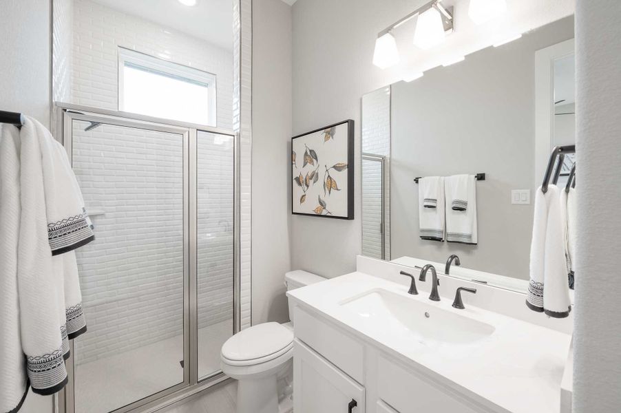 Representative furnished interior of a home built from the Milan by Tri Pointe Homes in Dunham Pointe, Cypress (Image 75).