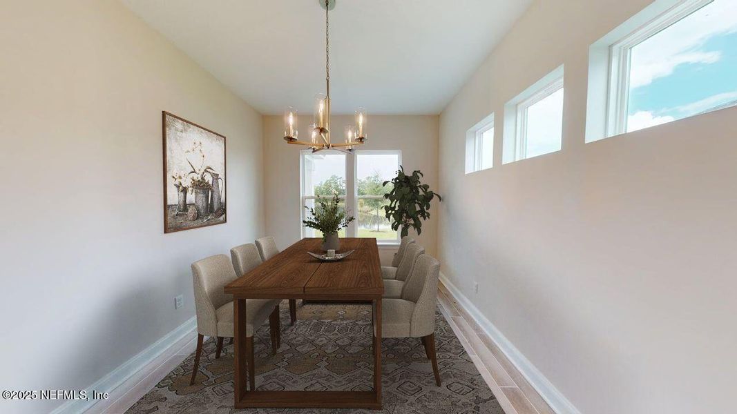 Furnished interior view inside a new home in RiverTown - Ravines, St. Johns (Image 7).