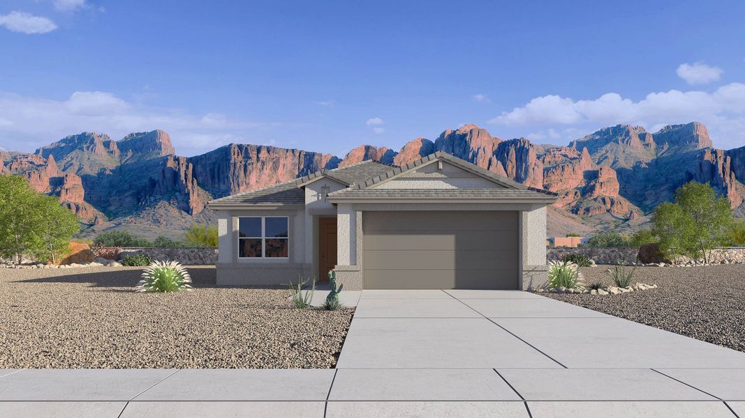 Representative exterior photo of a completed home built from the Baxter by D.R. Horton in Upper Canyon, Phoenix, AZ (Image 17).