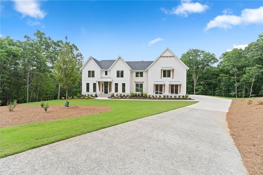 Front exterior of a new home in , Dawsonville, GA, highlighting curb appeal (Image 31).