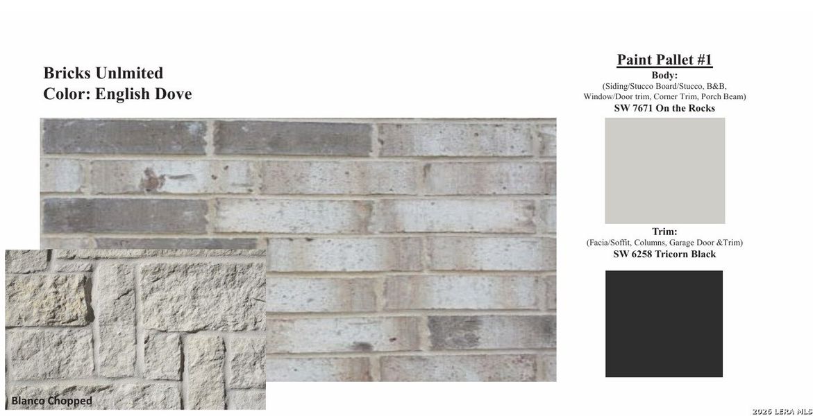 Sample of building materials used in homes in The Parklands, Schertz (Image 4).