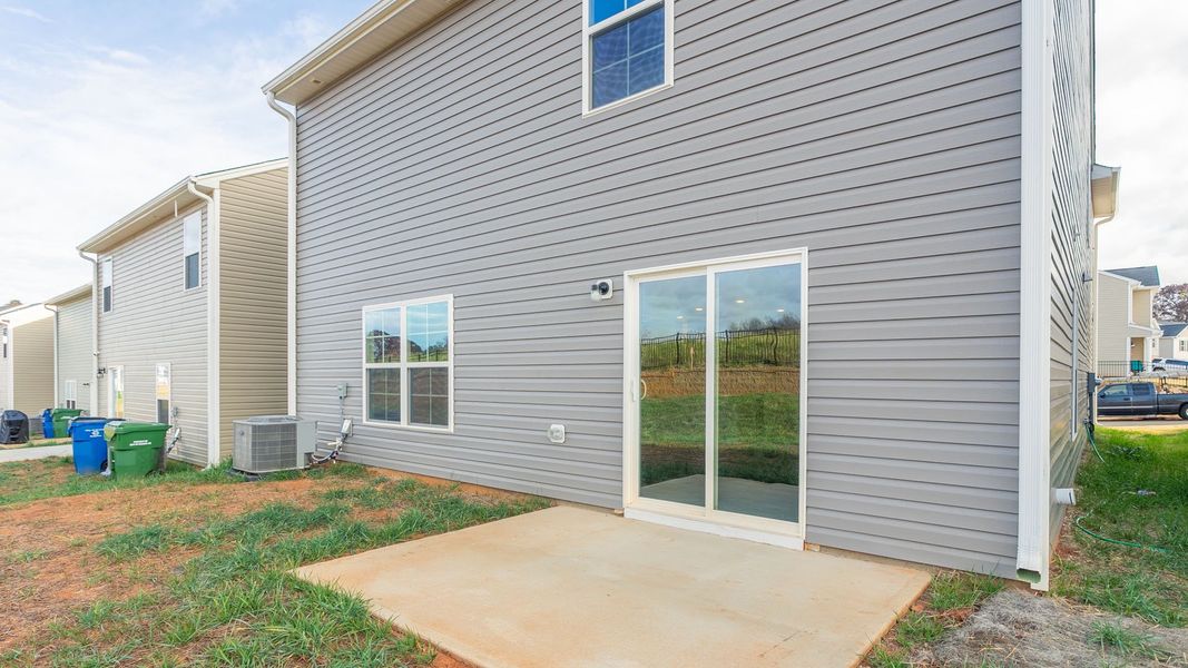 Exterior details and patio area of a home in Hunter Hill, Rocky Mount (Image 2).