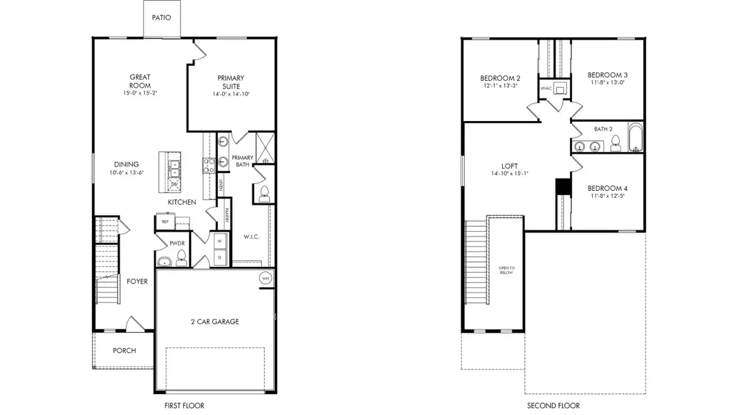 2D floor plan layout of this home in Kings Creek - Classic Series, Jacksonville, FL (Image 2). 2D floor plan layout of this home in Kings Creek - Classic Series, Jacksonville, FL (Image 2).