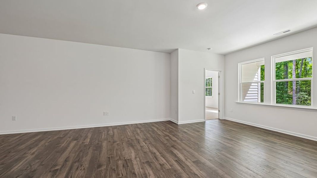 Representative unfurnished interior of a home built from the Aberdeen by D.R. Horton in The Villas at Laurel Oaks, Sanford (Image 13). Representative unfurnished interior of a home built from the Aberdeen by D.R. Horton in The Villas at Laurel Oaks, Sanford (Image 13).