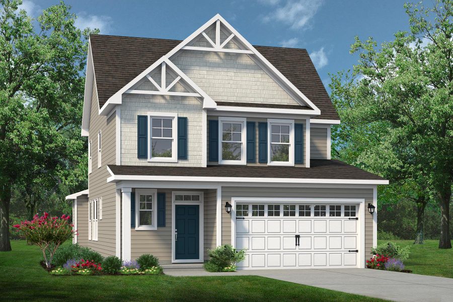 Representative exterior photo of a completed home built from the The Hibiscus by Chesapeake Homes in Coastal Club of the Carolinas, Calabash, NC (Image 20).