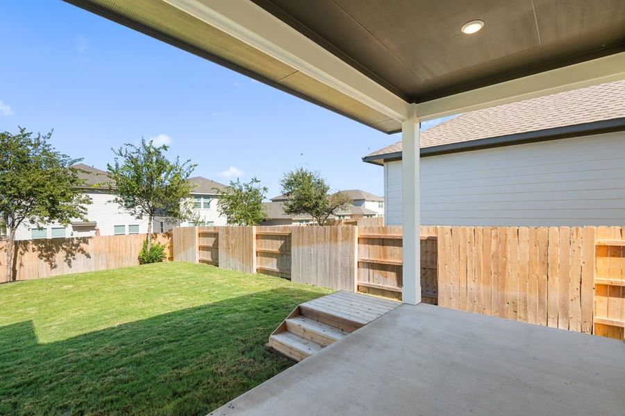 Exterior details and patio area of a home in Arbor Collection At Park Central, Georgetown (Image 4).