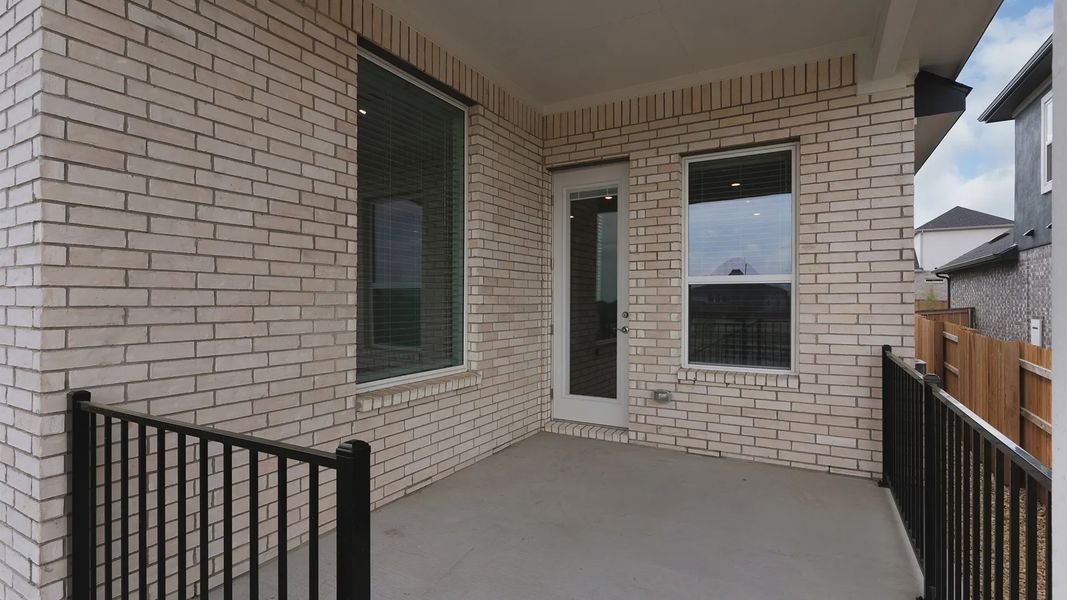 Exterior details and patio area of a home in Lariat, Liberty Hill (Image 3). Exterior details and patio area of a home in Lariat, Liberty Hill (Image 3).